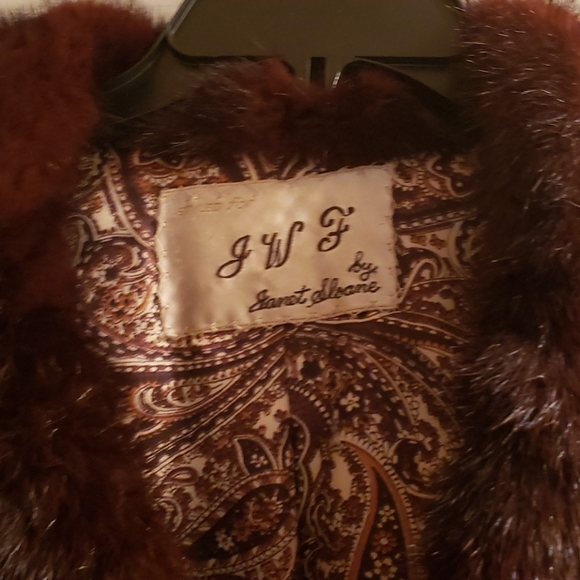 Janet Sloane Leather and fur coat - Picture 3 of 7